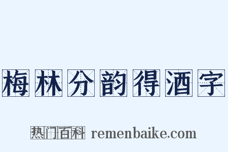 梅林分韵得酒字是什么意思的图片